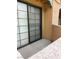 Private outdoor patio with sliding glass door at 5158 S Jones Blvd # 105, Las Vegas, NV 89118