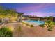 Spacious backyard showcasing the pool, lush landscaping, and serene outdoor living space at 59 Reflection Bay Dr, Henderson, NV 89011