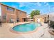 Beautiful backyard pool featuring custom BBQ area, tanning ledge, shed and landscaped desert yard at 6141 Babson Ave, Las Vegas, NV 89110
