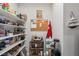 Well-organized walk-in pantry with custom shelving, providing ample storage space at 7401 Bridlehorne Ave, Las Vegas, NV 89131