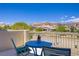 A cozy balcony provides a charming outdoor space, perfect for relaxing and enjoying the view at 776 Flowing Meadow Dr, Henderson, NV 89014