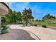 Serene backyard patio with view of the golf course at 8340 Carmel Ridge Ct, Las Vegas, NV 89113