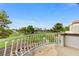Balcony with golf course views and decorative flower pots at 8340 Carmel Ridge Ct, Las Vegas, NV 89113