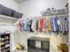 Well-organized closet with shelving and clothing racks, providing ample storage space at 9535 Vega Carpio Ave, Las Vegas, NV 89178
