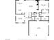 Main level floor plan with kitchen, living room, dining room, and primary bedroom suite at 10654 Robin Hill Ave, Las Vegas, NV 89129