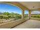 Charming balcony with views of the landscaped yard and the neighborhood, ideal for relaxing outdoors at 12122 High Country Ln, Las Vegas, NV 89138