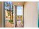 View from the front door shows professional landscaping and attractive curb appeal in a desirable neighborhood at 2407 Ridgeline Wash St, Las Vegas, NV 89138