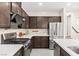 Modern kitchen with stainless steel appliances, granite countertops, ample cabinet space, and gas range at 2407 Ridgeline Wash St, Las Vegas, NV 89138