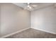 Clean bedroom featuring a ceiling fan and neutral walls at 3151 Soaring Gulls Dr # 2034, Las Vegas, NV 89128