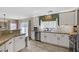 Bright and airy kitchen featuring granite countertops, white cabinetry, and modern appliances, perfect for cooking at 5213 Welch Valley Ave, Las Vegas, NV 89131