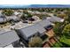 Aerial view of the property highlighting the landscaped backyard and tile roofing at 5508 Lochmor Ave, Las Vegas, NV 89130