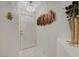 Stylish entryway featuring tile flooring and a decorative chandelier at 5508 Lochmor Ave, Las Vegas, NV 89130