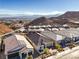 Overhead view showcases community homes in a desert landscape at 56 Tatahatso Point St, Henderson, NV 89011