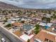 Aerial view of home with spacious lot and surrounding neighborhood at 5629 Caladonia Ave, Las Vegas, NV 89110