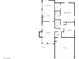 Detailed floor plan featuring a primary bedroom with walk-in closet, two baths, and an attached garage at 6412 Dallaswood Ln, Las Vegas, NV 89156