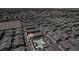 Wide angle aerial shot of the community with a central pool and a grid layout at 7320 N Decatur Blvd # 5, Las Vegas, NV 89131