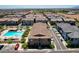 Aerial view of the community, highlighting the pool and central location at 7320 N Decatur Blvd # 5, Las Vegas, NV 89131