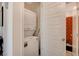 Convenient laundry area with stacked washer and dryer at 7320 N Decatur Blvd # 5, Las Vegas, NV 89131
