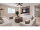 Cozy living room with plush seating, tv and ample natural light at 8808 Rozetta Ct, Las Vegas, NV 89134