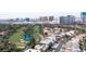 This aerial shot highlights the property's location near a golf course and offers a view of the Las Vegas Strip at 915 Vegas Valley Dr # 4, Las Vegas, NV 89109