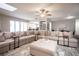 Comfortable living room featuring a large sectional, skylight, and an open floor plan with easy access to other areas at 915 Vegas Valley Dr # 4, Las Vegas, NV 89109