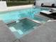 A sparkling backyard pool and hot tub area with plenty of room for entertaining at 916 Vegas Valley Dr, Las Vegas, NV 89109