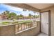 Patio with railing provides peaceful views of community landscaping, and surrounding foliage at 2606 S Durango Dr # 117, Las Vegas, NV 89117
