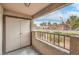 Patio with railing features an outdoor space with greenery, and community views at 2606 S Durango Dr # 117, Las Vegas, NV 89117