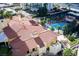 Aerial view of community showcasing luxurious pool, landscaping, and amenities at 2777 Paradise Rd # 1701, Las Vegas, NV 89109