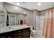 This bathroom features a shower-tub combo and a spacious vanity at 2853 Cabrillo Terrace St, Henderson, NV 89044