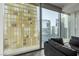 A spacious living room with floor to ceiling windows and amazing city views at 3722 Las Vegas Blvd # 2509, Las Vegas, NV 89158