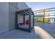 Secluded outdoor retreat with a stylish daybed for luxurious relaxation at 3722 Las Vegas Blvd # 2509, Las Vegas, NV 89158