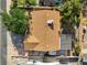 Aerial view of a single-Gathering home, showing the roof, small yard, and outdoor AC unit at 423 Golden Valley Dr, Henderson, NV 89002