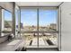 Modern bathroom featuring a sleek vanity and floor-to-ceiling windows with an incredible city view at 4471 Dean Martin Dr # 1210, Las Vegas, NV 89103
