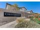 Attractive 'Cortez Heights' community sign amidst lush landscaping and well-maintained surroundings at 5216 Aztec Heights St, North Las Vegas, NV 89081