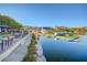 Picturesque view of Lake Las Vegas waterfront with dining and recreational options against mountain backdrop at 54 Mirage View Dr, Henderson, NV 89011