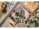 Expansive property with a large pool and lush landscaping, enclosed by a red boundary line for clear property definition at 6520 Turtle Hill Rd, Las Vegas, NV 89110