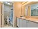 Bright bathroom with a vanity, toilet, and shower-tub combination at 6520 Turtle Hill Rd, Las Vegas, NV 89110
