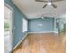 Open floor plan living room with wood floors and lots of natural light at 709 Heritage Point Dr, Henderson, NV 89002