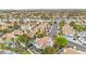 Aerial view of the community with palm trees, and luxury lake-side properties at 8117 Horizon Lake Dr, Las Vegas, NV 89128