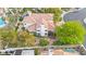An aerial view of this home showcases its red-tiled roof and landscaped yard, creating a private oasis at 8117 Horizon Lake Dr, Las Vegas, NV 89128
