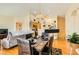 Open floorplan combining the dining area, kitchen, and living room in a single space at 5536 Baccarat Ave # 101, Las Vegas, NV 89122