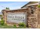 Elegant stone signage for Eagle Ridge at Skye Canyon community showcasing its upscale appeal at 8107 Skye Sweep St, Las Vegas, NV 89166