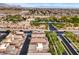 Community aerial view featuring well-maintained streets, single-Gathering homes, and desert landscaping at 10085 S Riley St, Las Vegas, NV 89178