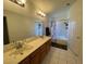 Spacious bathroom with double sink vanity, bathtub and shower at 2807 Camelback Ln, Henderson, NV 89074