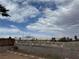 View of the mountains and landscape from the backyard behind a decorative concrete block wall at 4186 Toronto Cir, Las Vegas, NV 89121