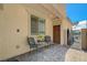 Private outdoor patio space featuring seating, providing a cozy area for relaxation at 10172 Fire Skye Ave, Las Vegas, NV 89166