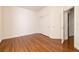 Bedroom with hardwood floors, closet and neutral colors provide a blank slate to decorate at 2219 Sawtooth Mountain Dr, Henderson, NV 89044