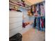 Walk-in closet featuring built-in shelving, ample storage and closet rod at 2251 Van Gogh Dr, Henderson, NV 89074