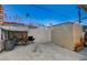 Backyard area with shed, bike, and utility access at 2325 Sombrero Dr, Las Vegas, NV 89169